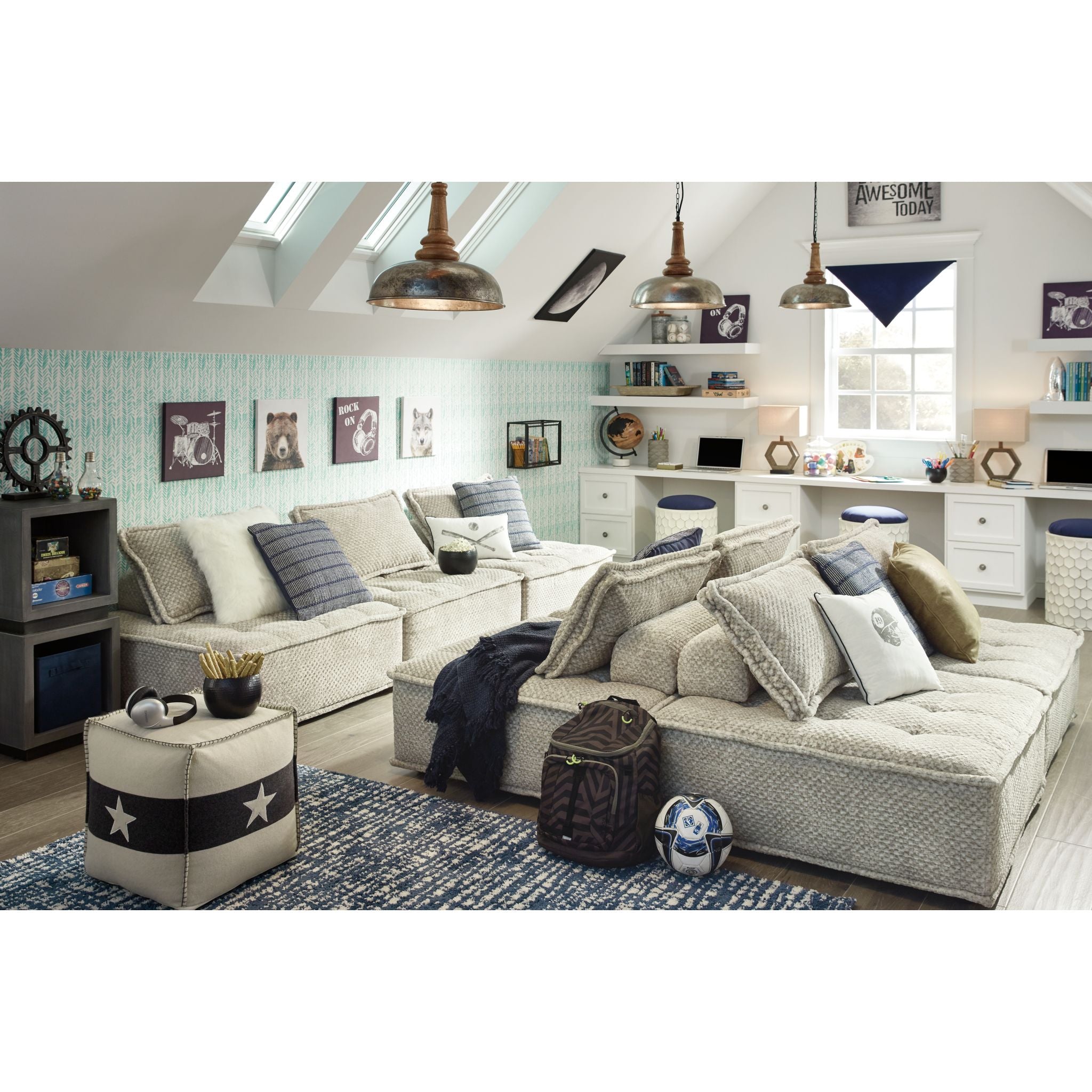 Stylish Bales Modular Accent Chair - Modern Living Room Furniture for Home Office & Lounge - Perfect for Small Spaces & Apartment Decor