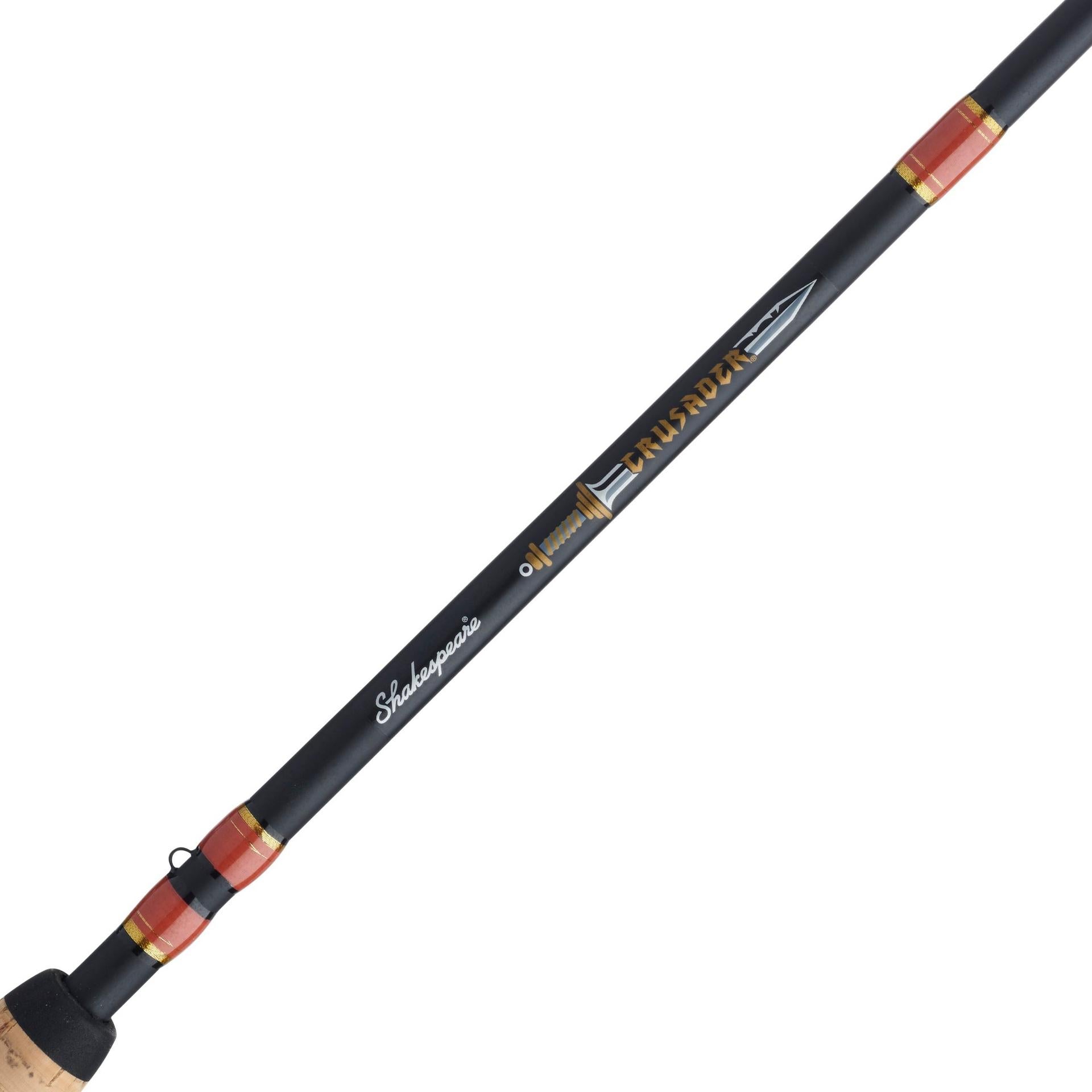 Crusader™ Spinning Fishing Rod and Reel Combo - Lightweight Graphite Freshwater/Saltwater Combo for Bass, Trout, and Walleye - Perfect for Shore Fishing, Boat Angling, and Kayak Adventures