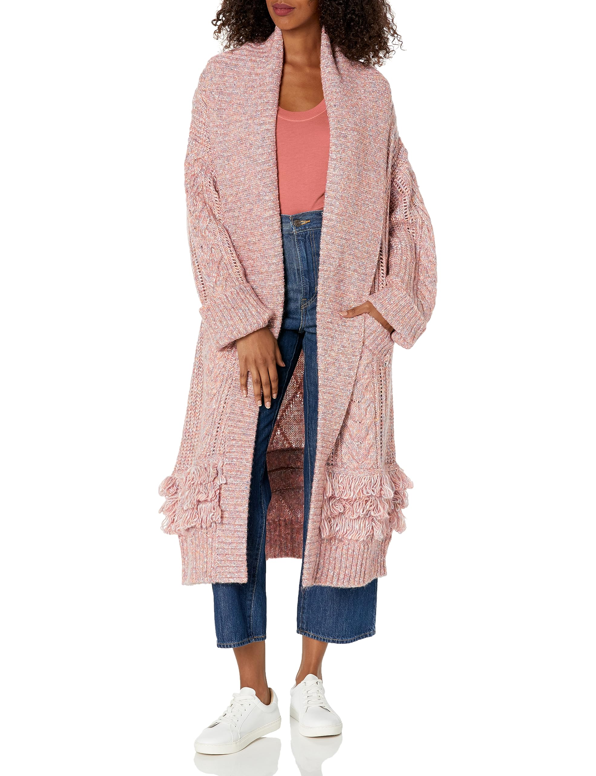 GUESS Women's Long Sleeve Liliane Cardigan Sweater - Soft Knit Open Front Wrap for Fall & Winter | Perfect for Office, Date Night & Casual Outfits