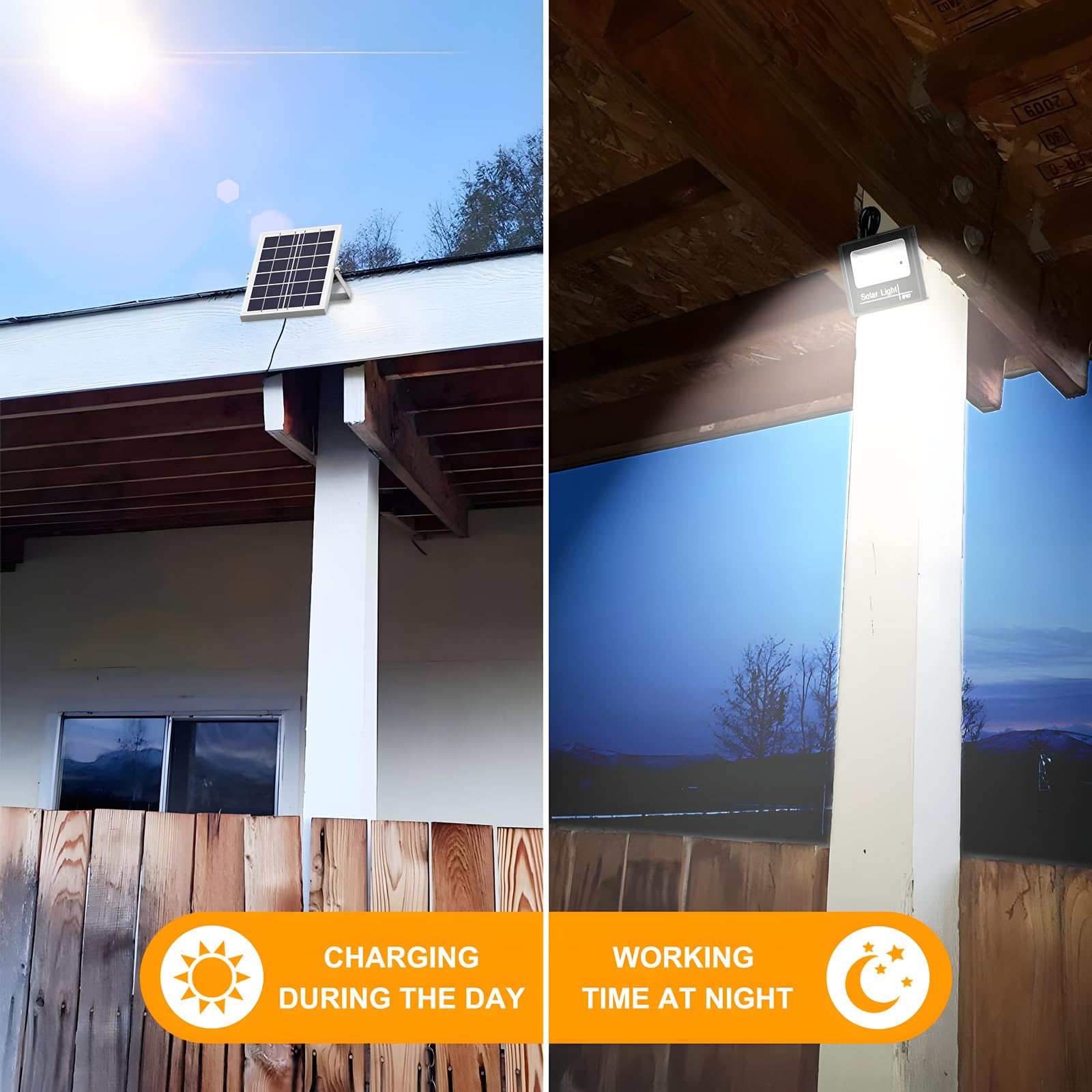 DuBom 150W Solar Flood Light Outdoor with Remote, 6000K Bright LED, IP67 Waterproof - Auto On/Off Dusk to Dawn Security Light for Yard, Garden, Patio, Garage, Shed, Barn, Porch & Gazebo | Perfect for Home Security, Landscape Lighting & Outdoor Activities