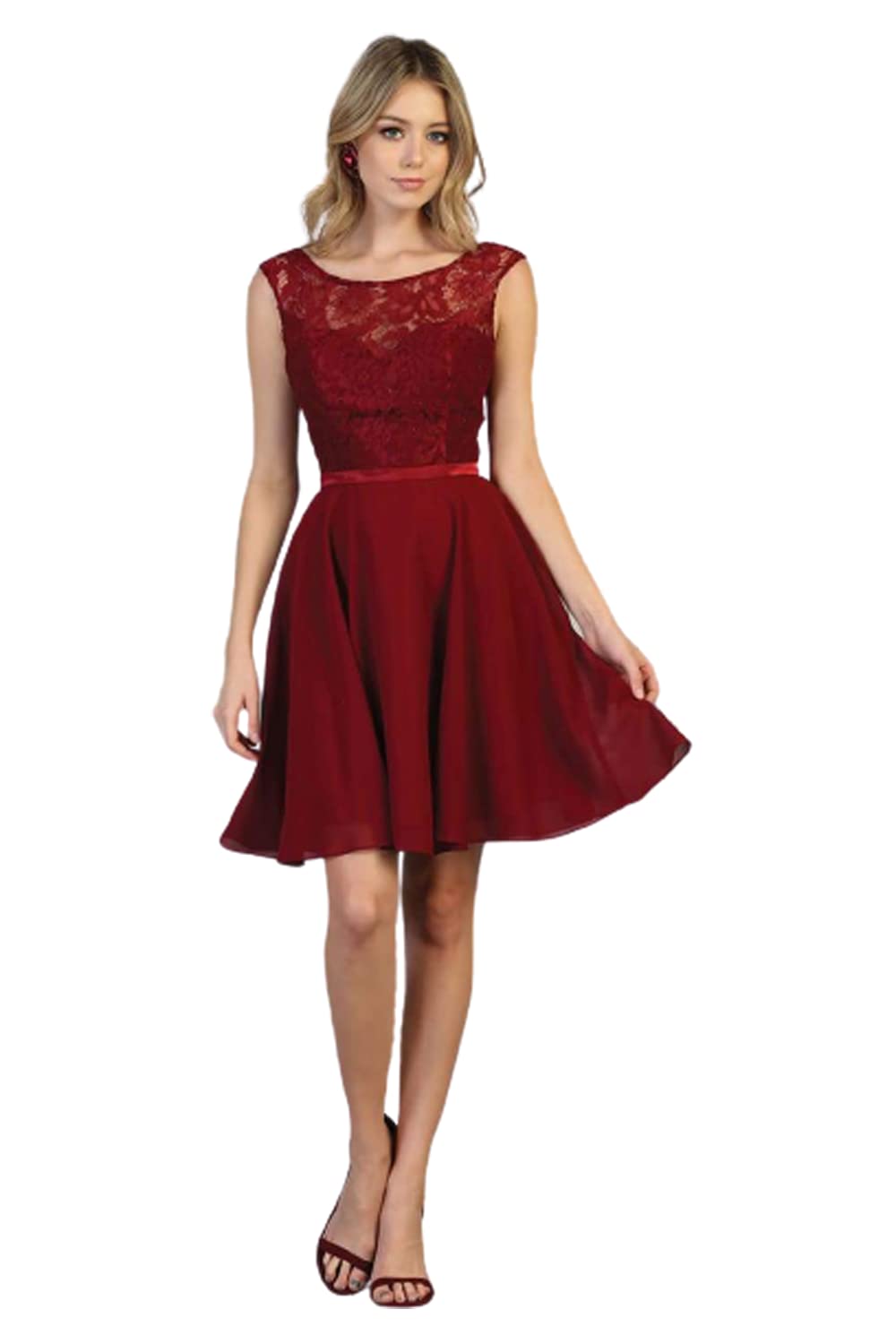 Elegant Burgundy Bridesmaid Dresses for Weddings - Formal Long Chiffon Gowns with V-Neck & Flowy Skirt - Perfect for Bridal Party, Evening Events & Special Occasions