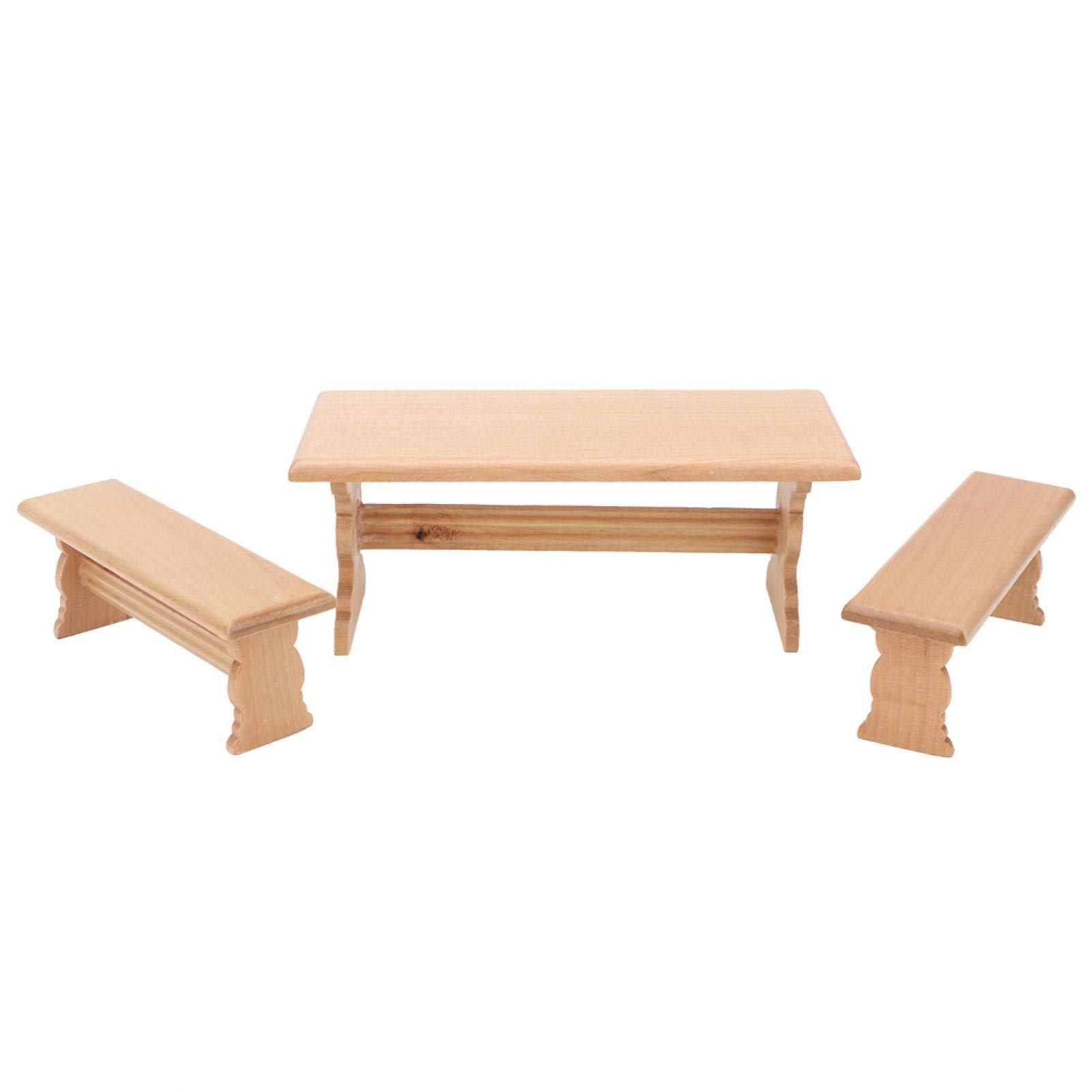 1:12 Scale Miniature Dollhouse Furniture Set - Tiny Table & Chairs for Kitchen & Garden - Realistic Doll Accessories for Home Decor & Collectibles - Perfect for Dollhouse Enthusiasts & Miniature Scene Creation