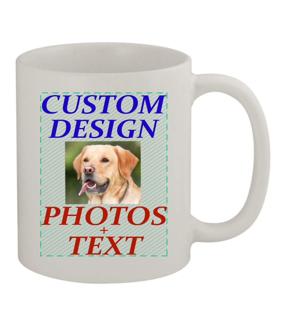Custom Printed 11oz White Ceramic Coffee Mug - Personalized with Photos, Text & Designs - Perfect for Gifts, Office Use & Home Decor