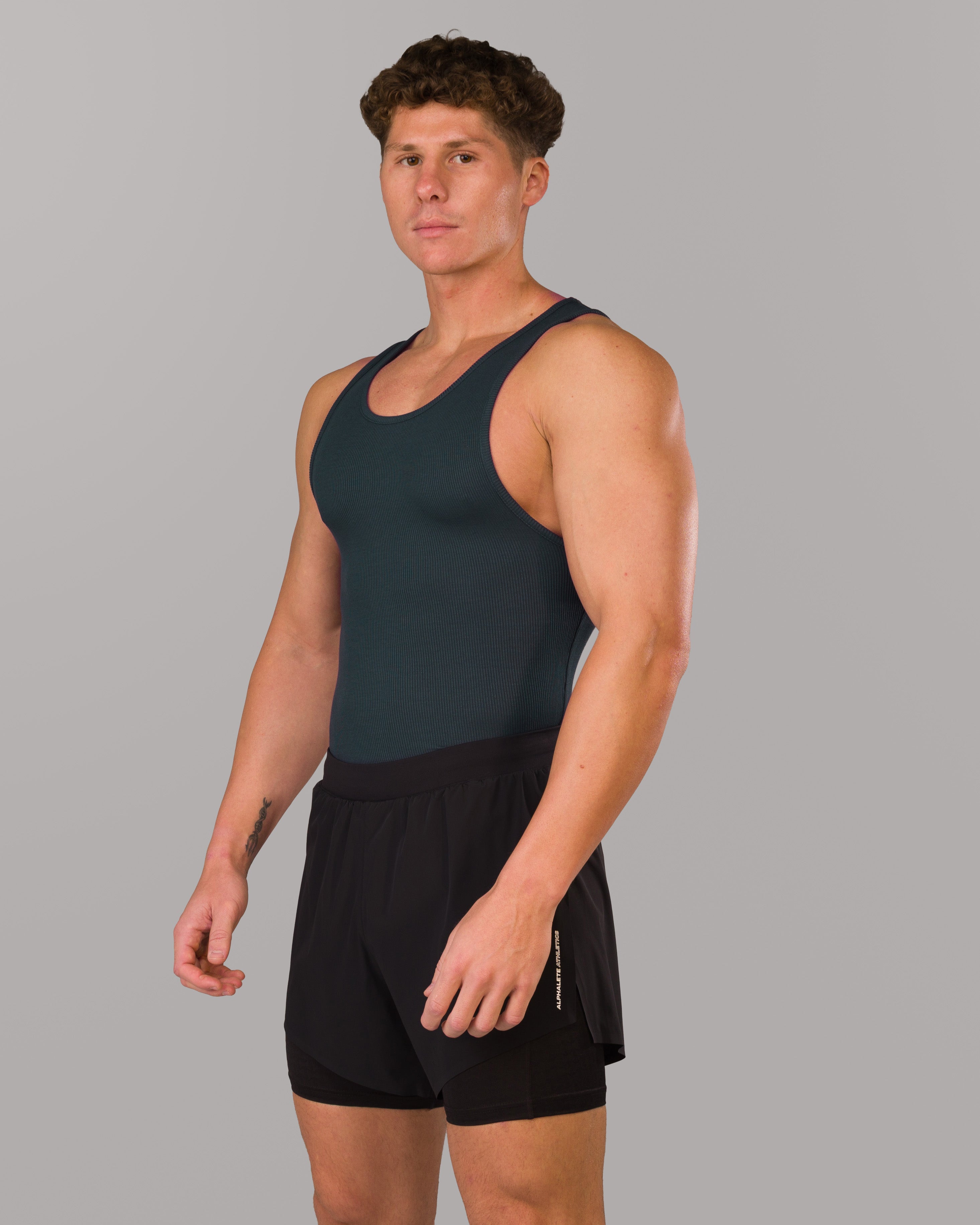 Zero Ribbed Tank 2-Pack - Signature Green & Navy - Perfect for Yoga, Gym & Casual Wear