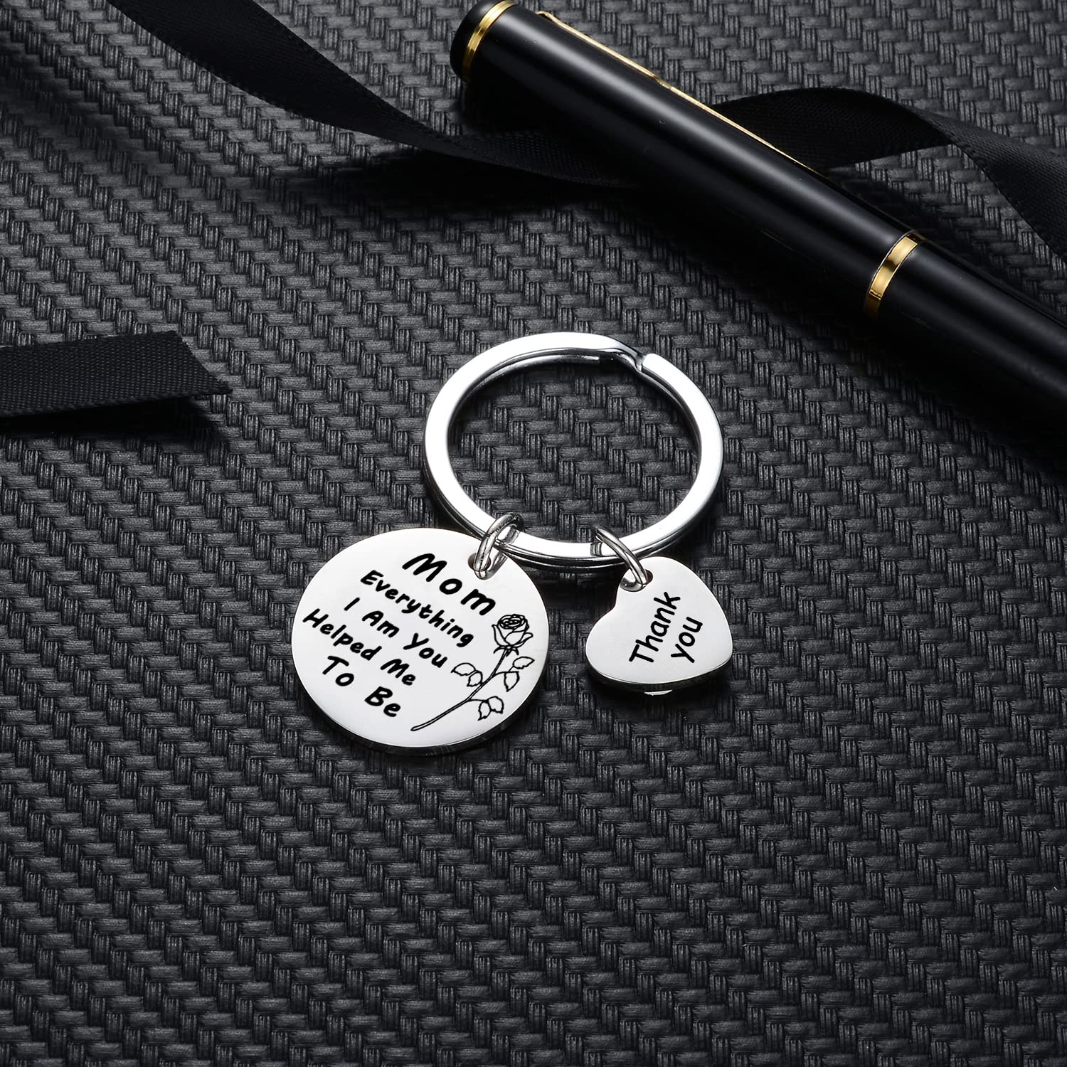 Personalized Mother's Day Gifts for Mom - Engraved Keychain from Daughter or Son - Thoughtful Thank You Appreciation Gift for Women - Perfect for Birthdays, Anniversaries & Special Occasions