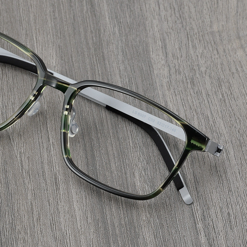 Stylish Acetate Square Glasses Frames SC6007 - Trendy Unisex Eyewear for Men & Women - Perfect for Reading, Working, and Fashion Accessories