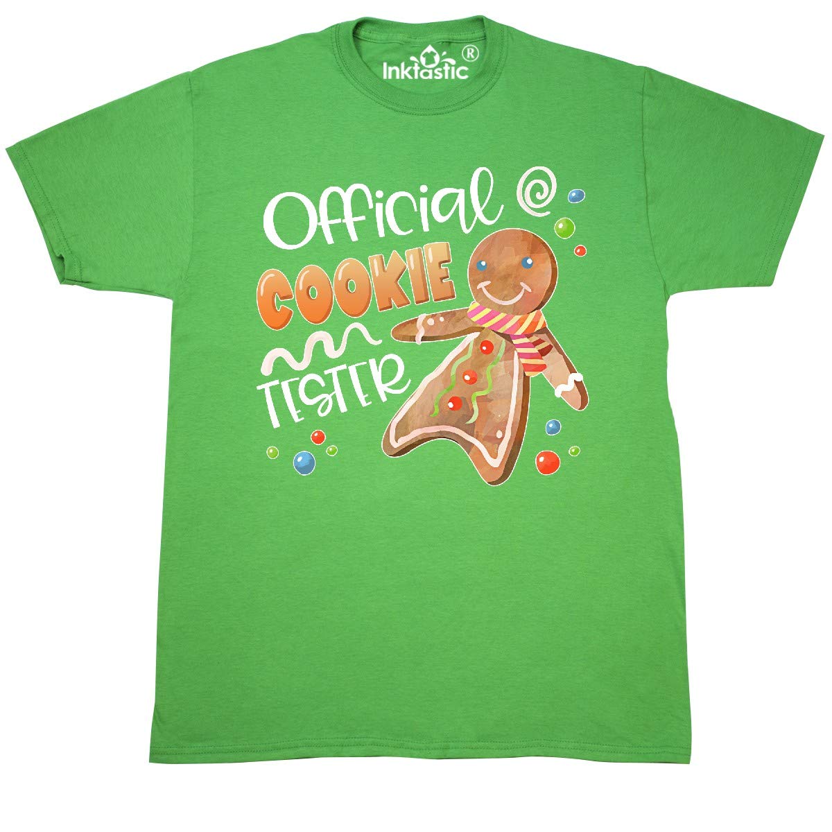 Inktastic Official Cookie Tester Cute Gingerbread Christmas T-Shirt - Funny Holiday Baking Gift for Bakers & Cookie Lovers - Perfect for Christmas Parties, Baking Events & Festive Gatherings