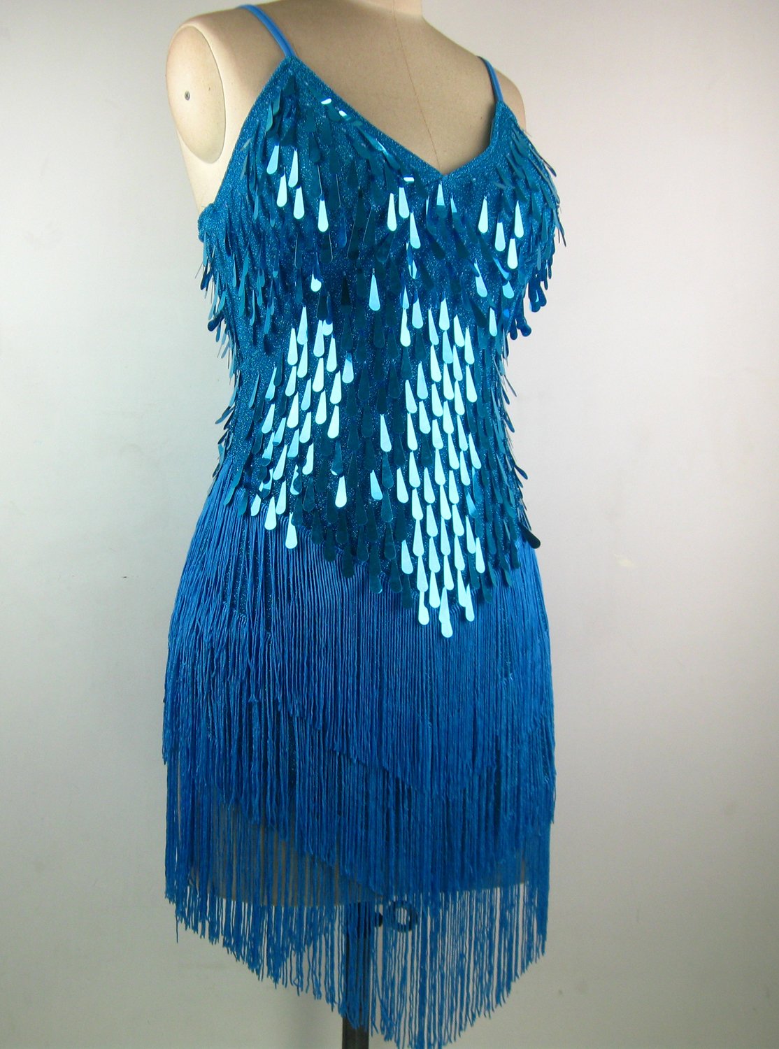 **Whitewed Tassel Sequin Latin Salsa Flapper Dress for Women – Elegant Party & Dance Costume for Performances, Nightclub, and Special Events**