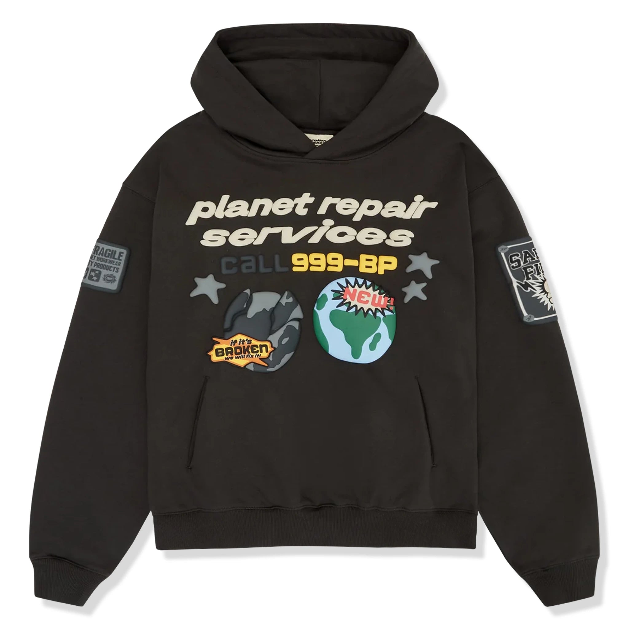 Broken Planet Repair Services Soot Black Hoodie - Trendy Streetwear for Men & Women | Perfect for Casual Outfits, Urban Fashion, and Everyday Wear