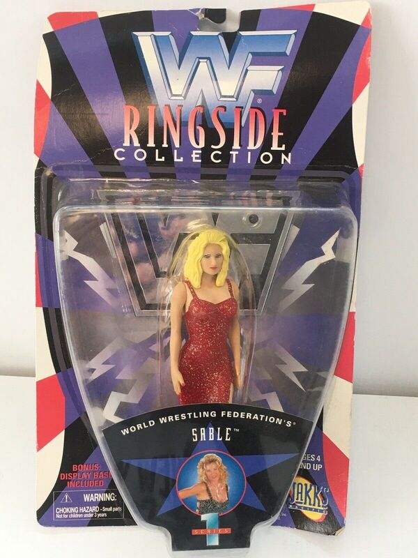 1997 WWF Jakks Pacific Ringside Collection Series 1 Sable Wrestling Action Figure - Vintage Collectible Toy for Wrestling Fans & Nostalgic Gift Idea - Perfect for Display, Play, and WWF Memorabilia Collections