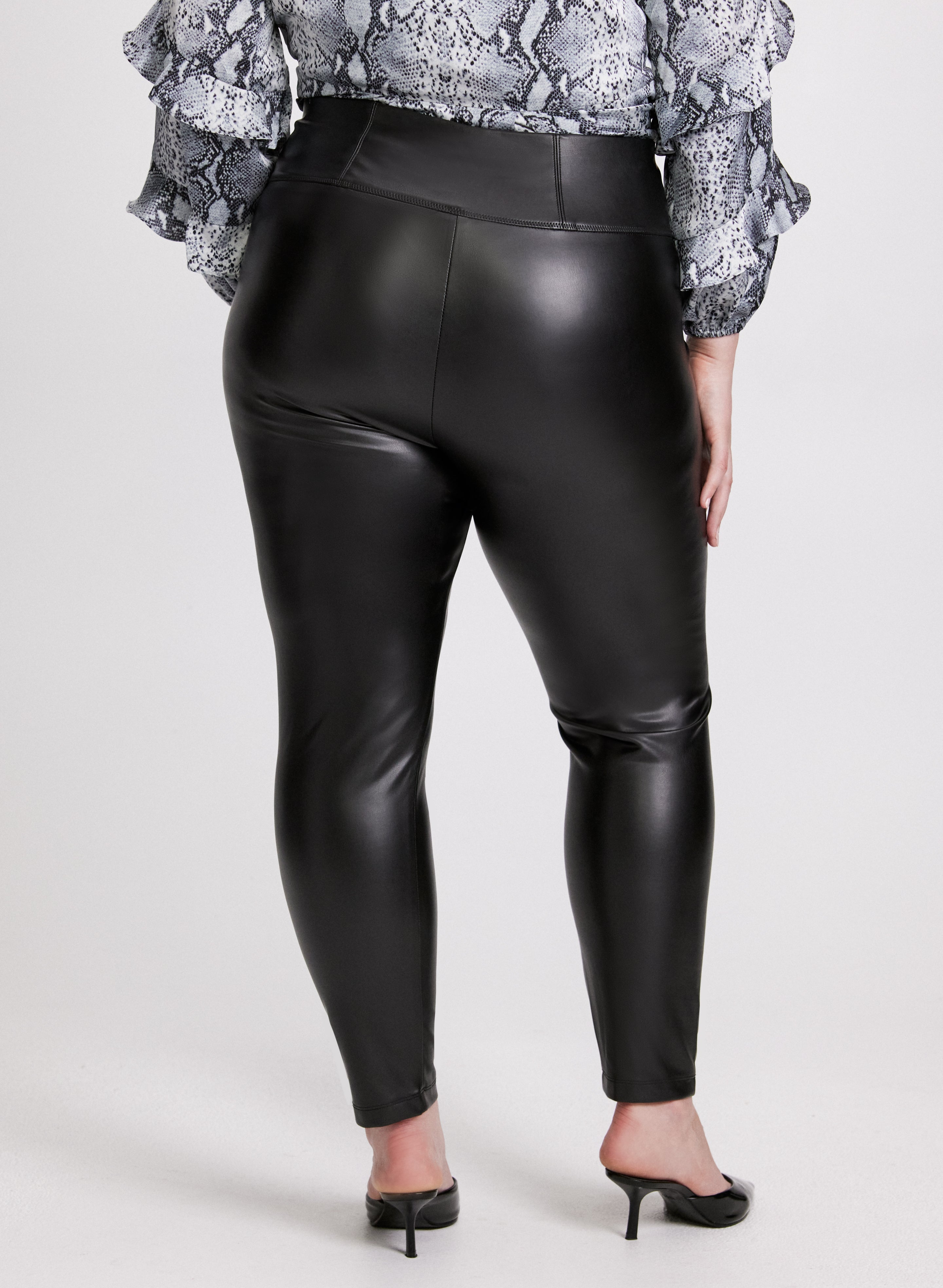 Chloe Fit Vegan Leather Leggings for Women - High Waisted Yoga Pants, Stretchy Faux Leather Workout Leggings - Perfect for Gym, Running, Yoga & Casual Wear