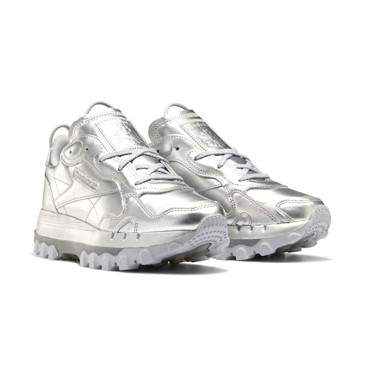 Cardi B Women's Classic Leather Sneakers in Silver - Stylish & Comfortable for Casual Wear, Parties & Everyday Fashion