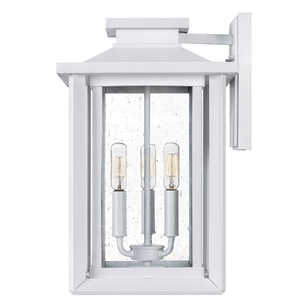 17 Inch Outdoor Wall Lantern - Coastal Style Wet Location Approved - White Lustre Finish - Transitional Design - Perfect for Porch, Patio & Garden Lighting - Model 71-Bel-4423723