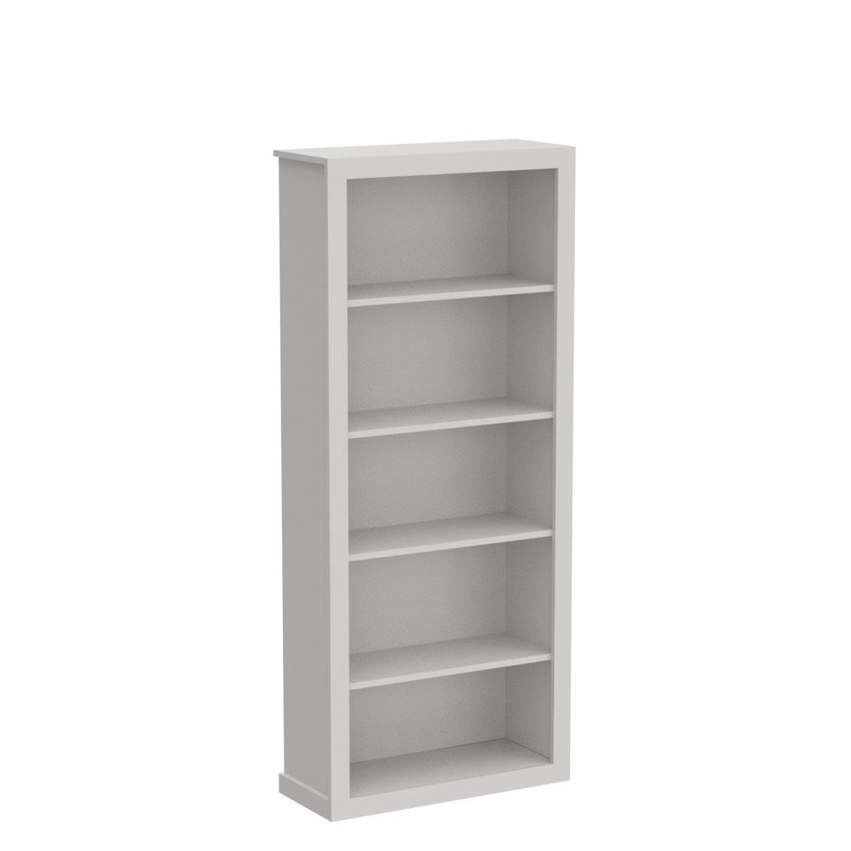 Edenbrook Sumac 5-Shelf Bookcase - White Wooden Bookshelf Organizer (12.8