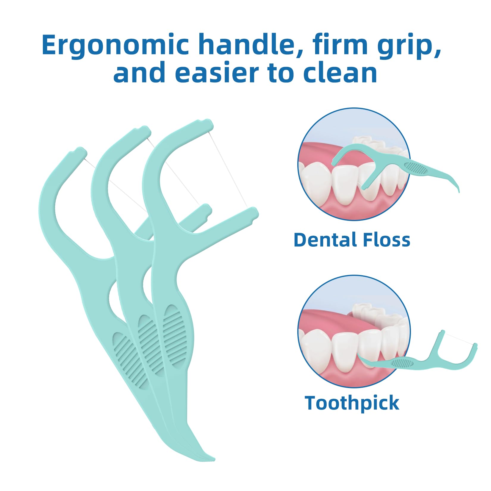 Professional Dental Floss Picks - Extra Strong Mint Flossers for Teeth Cleaning, 150 Count (Pack of 150) | Perfect for Travel, Office & Daily Oral Care