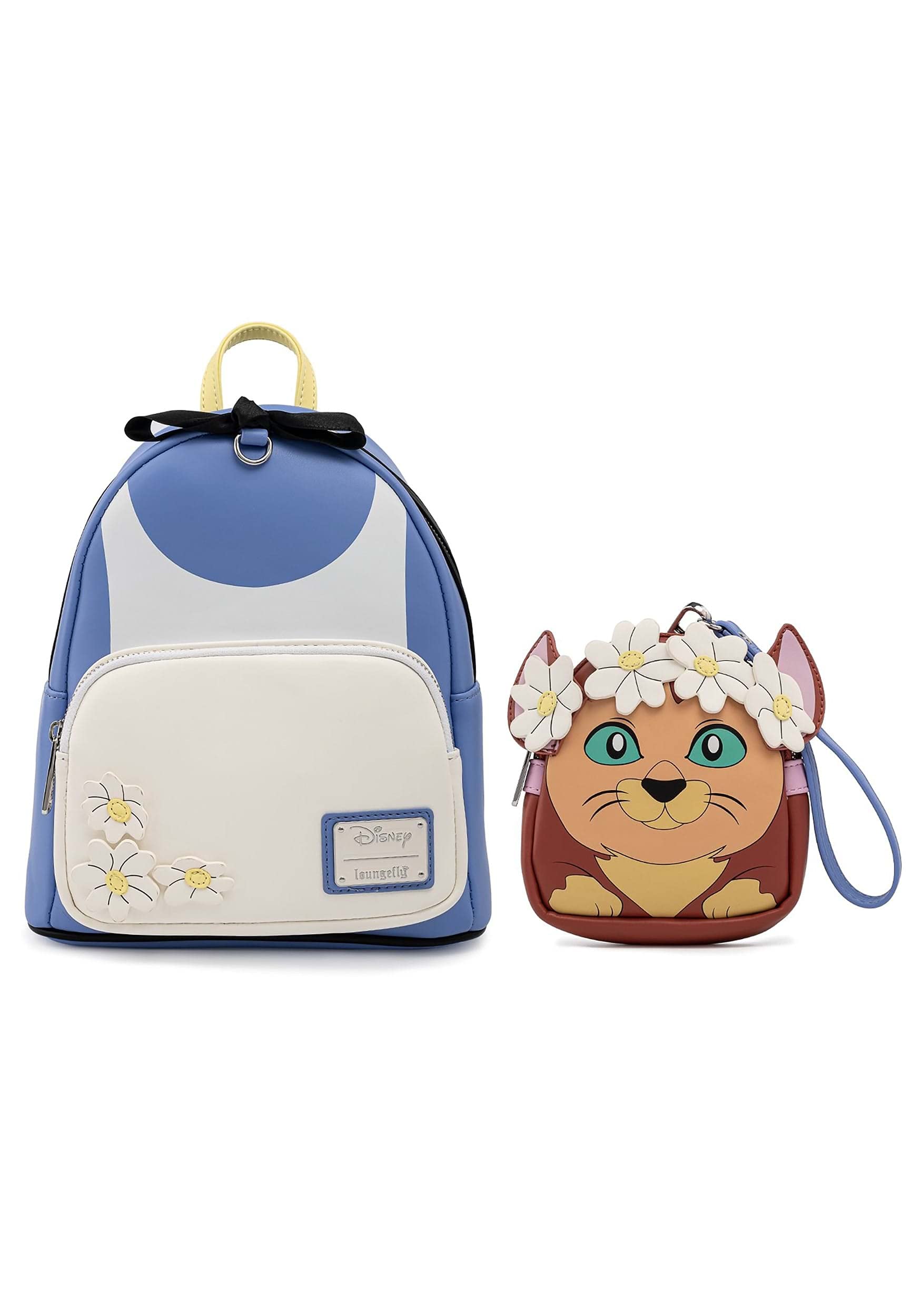 Disney Alice in Wonderland Themed Loungefly Women's Crossbody Bag with Adjustable Double Straps & Detachable Wristlet - Perfect for Cosplay, Disney Parks, and Everyday Fashion Accessory
