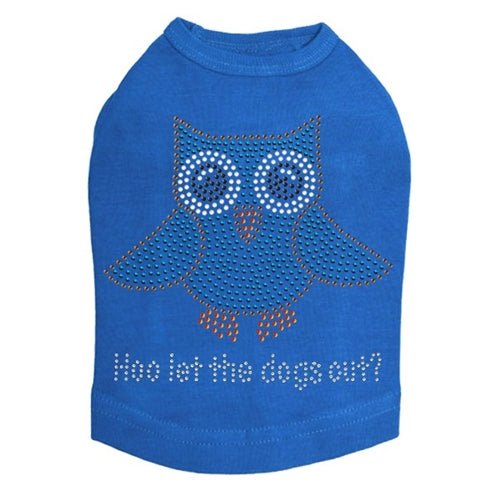 Blue Owl 'Who Let the Dogs Out' Funny Dog Tank Top - Multiple Colors for Pet Lovers & Casual Wear