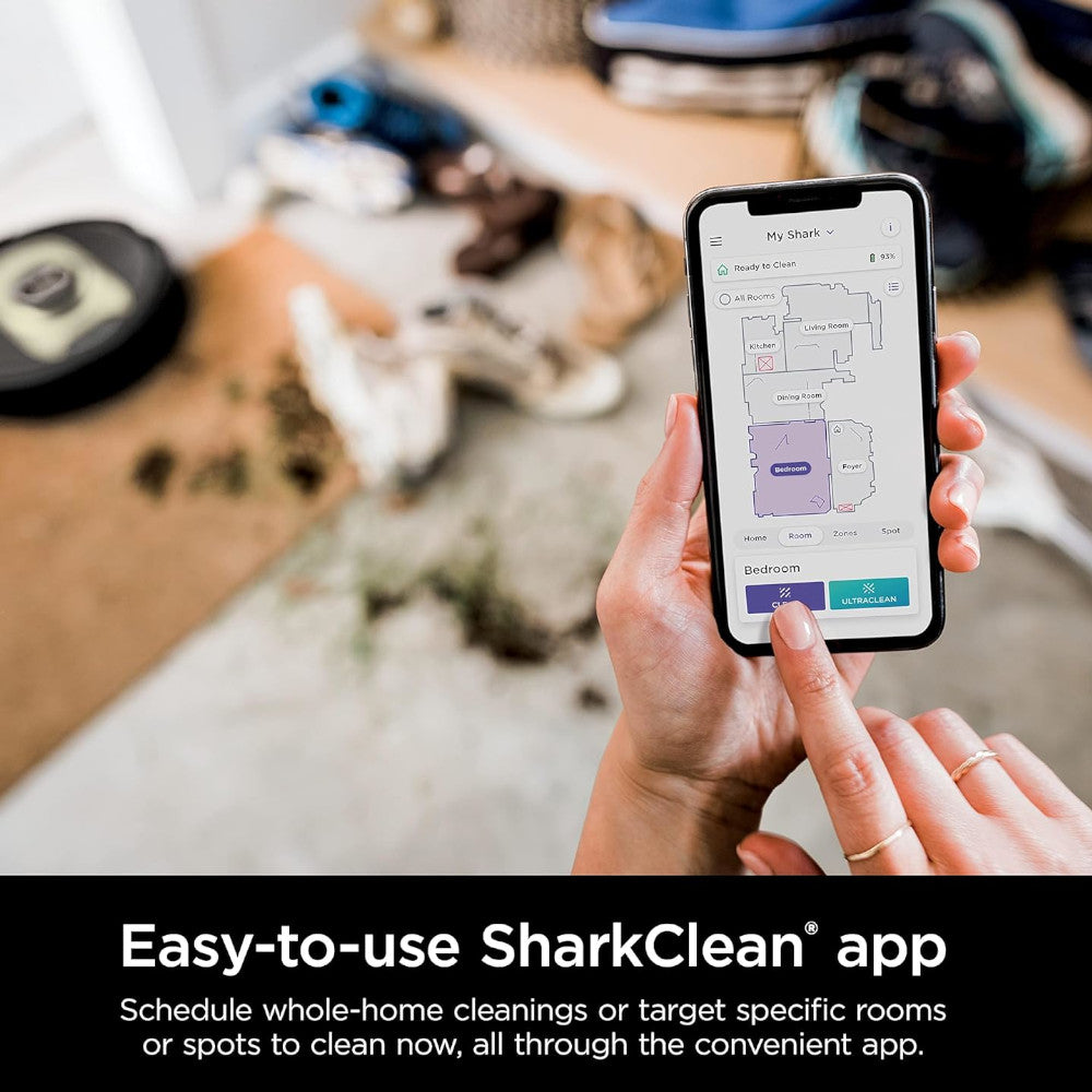 SHARK AV2501AE AI Robot Vacuum with XL HEPA Self-Emptying Base - Certified Refurbished with 90-Day Warranty | Perfect for Pet Hair, Hardwood Floors & Large Homes