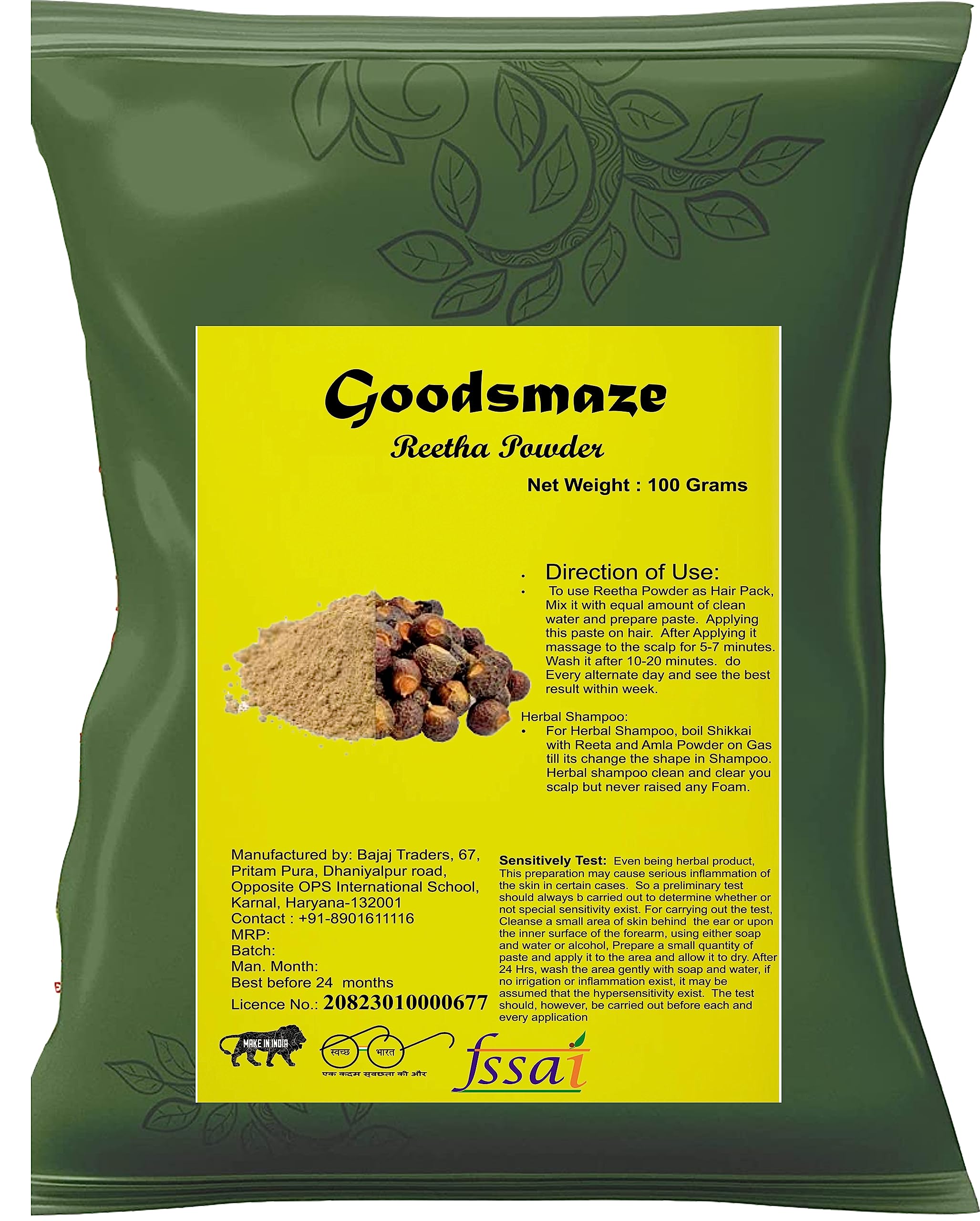Organic Reetha Powder (Soapnut) 500g - Natural Hair Growth, Scalp Treatment & Skin Care | Kunkudukai, Aritha, Ritha for Shine & Dandruff Relief | Vegan, Chemical-Free Hair Wash Solution for Healthy Locks - Perfect for DIY Shampoo & Ayurvedic Beauty Routines