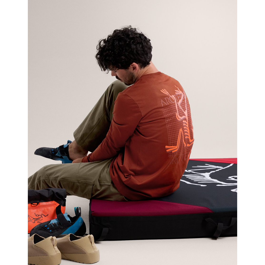 Arc'teryx Men's Long Sleeve Shirt with Multi Bird Logo - Lightweight Hiking & Outdoor Adventure Shirt for Camping and Travel