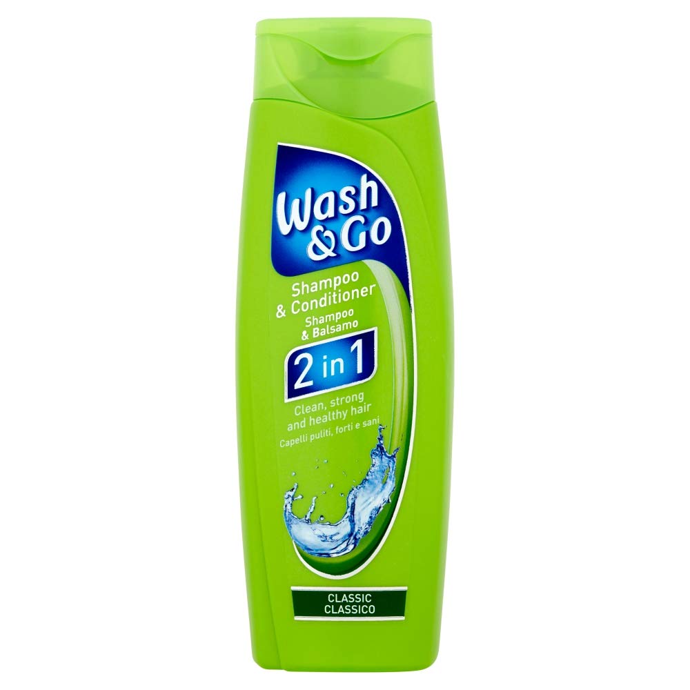 Wash & Go 2 in 1 Shampoo & Conditioner for Men & Women - Classic Hair Care Formula, 200ml Bottle - Perfect for Daily Use, Travel & Gym Essentials