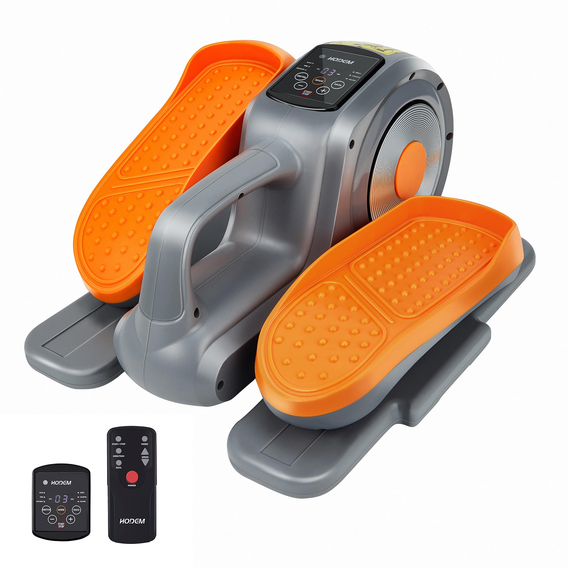 Under Desk Elliptical Machine - Quiet Leg Exerciser for Home & Office with LCD Display, Remote Control & Massage Pedals - Perfect for Seniors & Adults - Ideal for Sedentary Workers, Physical Therapy & Low-Impact Workouts