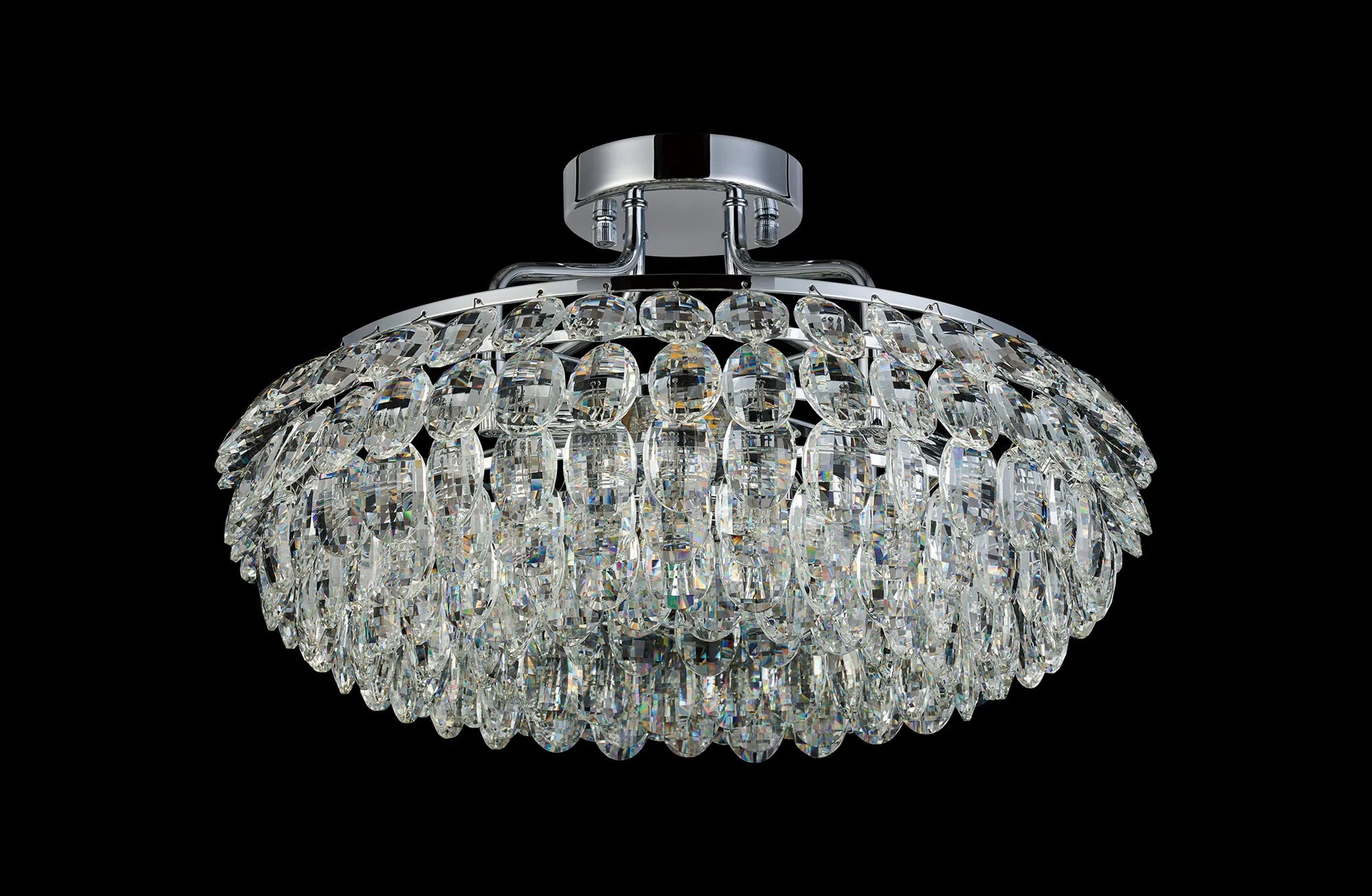 Consten Semi Flush Ring Ceiling Light Fixture with E14 Socket - Perfect for Bedroom, Hallway & Small Space Lighting