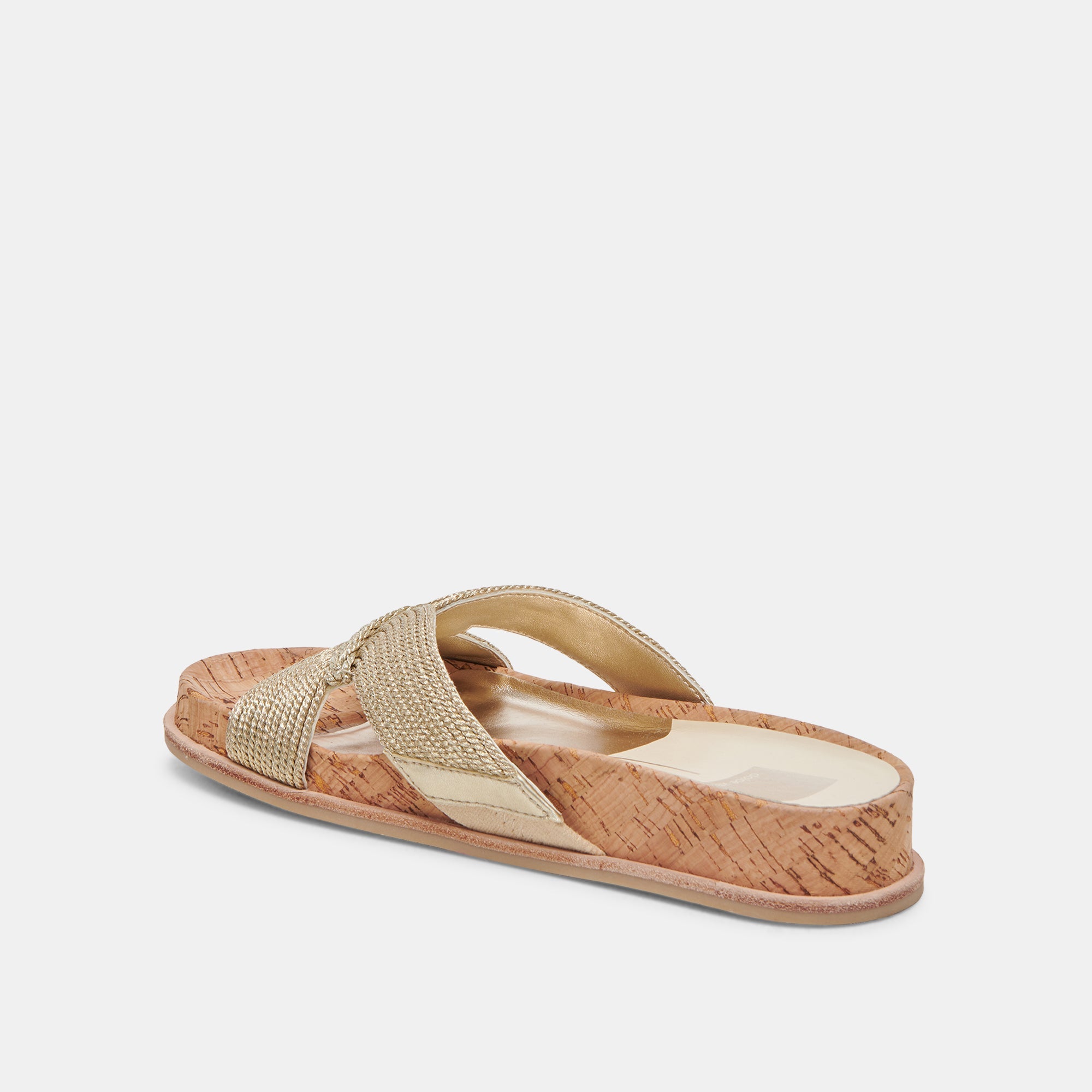 SELDA Women's Gold Raffia Sandals - Comfortable Summer Beach Flip Flops for Outdoor Walking, Vacation, and Casual Wear