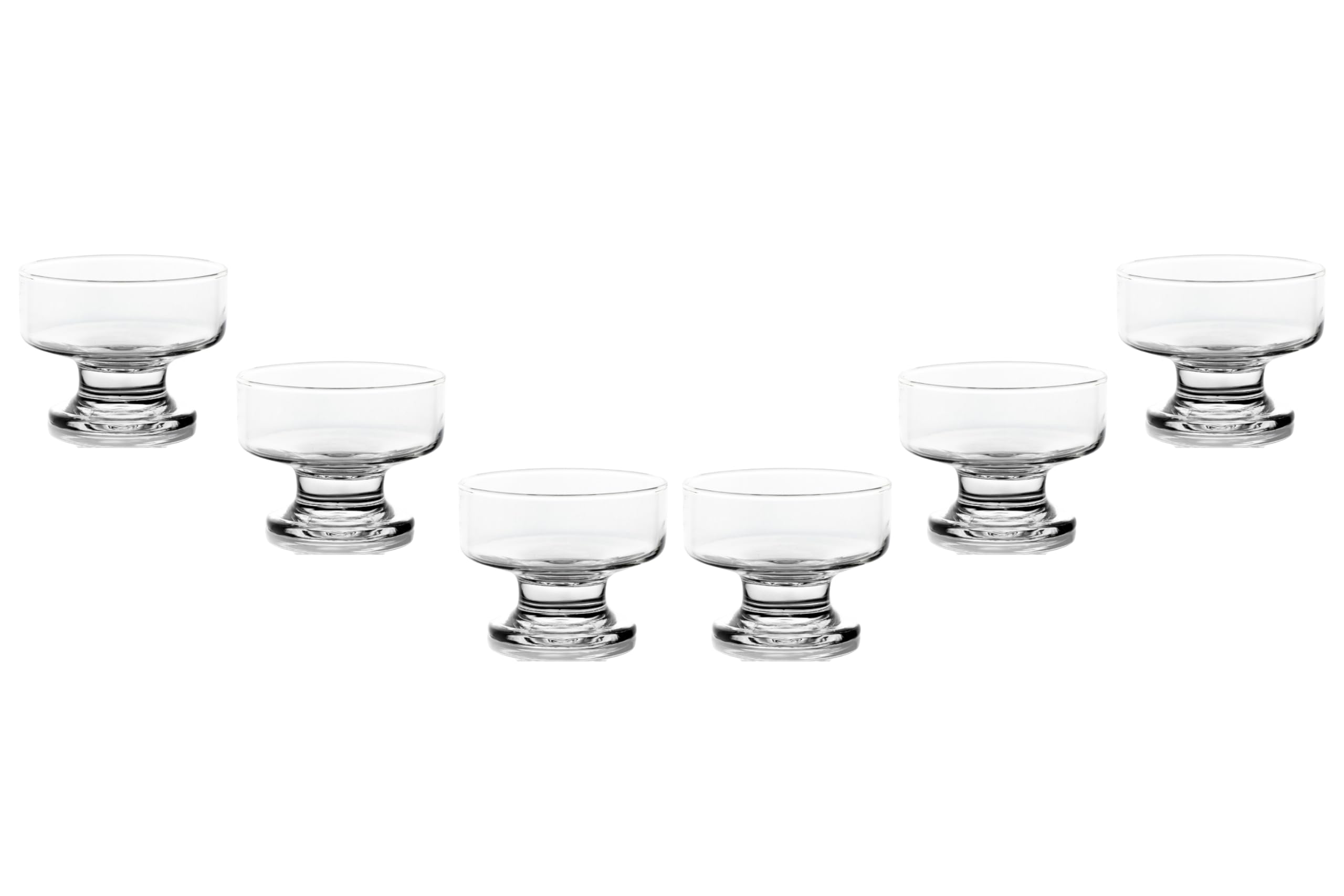 Premium 7oz Ice Cream Glass Bowls Set of 6 - Elegant Dessert Bowls for Ice Cream, Sundae, Fruit, Snacks & Party Serving - Durable Dinnerware for Home, Restaurants & Special Occasions