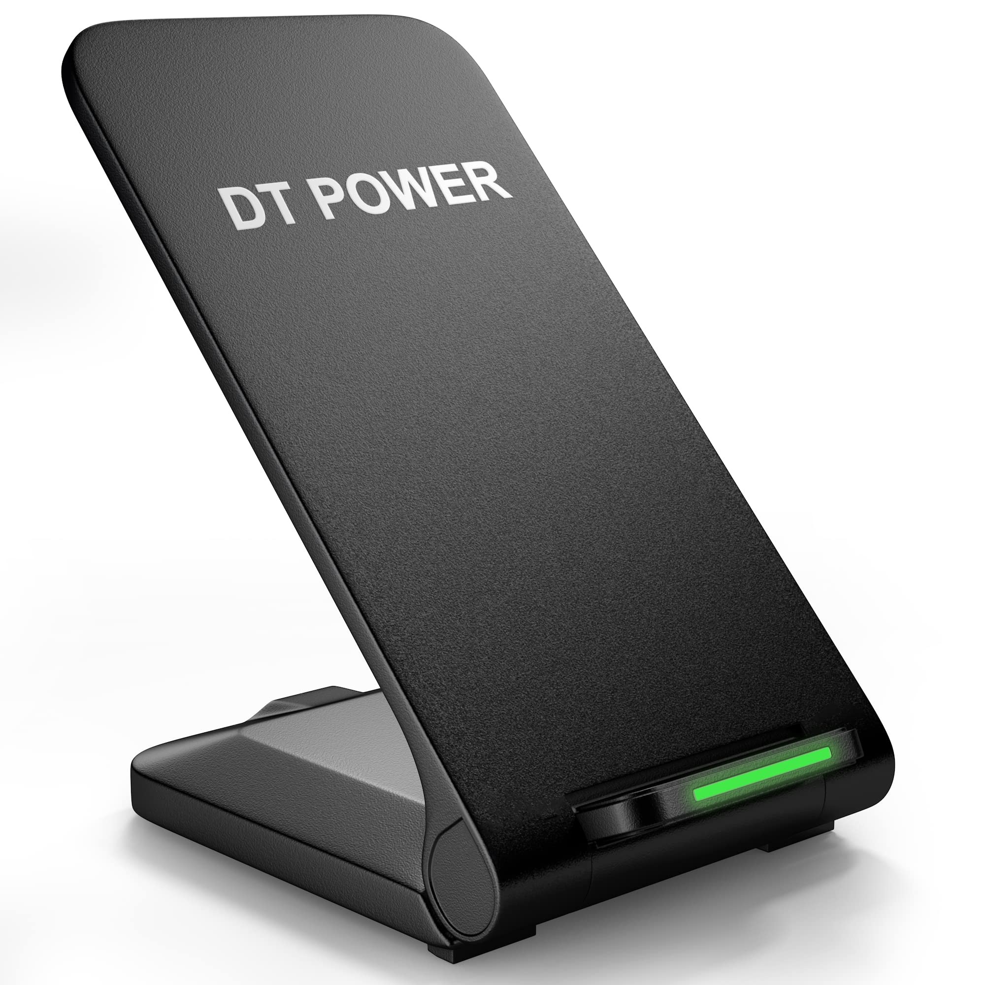 15W Fast Wireless Charging Stand - Foldable Phone Charger Compatible with iPhone 14/13/12/11/XR/XS/X/8, Samsung Galaxy S22/S21/S20/S10/S9/S8, Note 20 Ultra/10/9 - Perfect for Home, Office & Travel (Black)