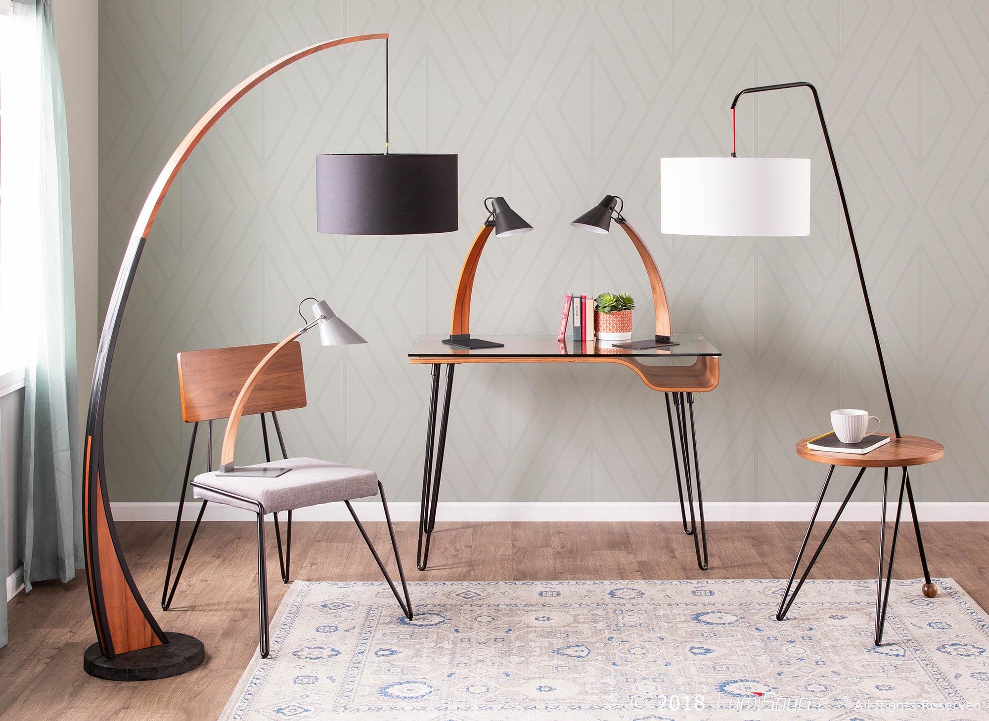 Avery Walnut Wooden Desk - Modern Home Office Desk for Work & Study - Durable & Stylish Workspace Solution