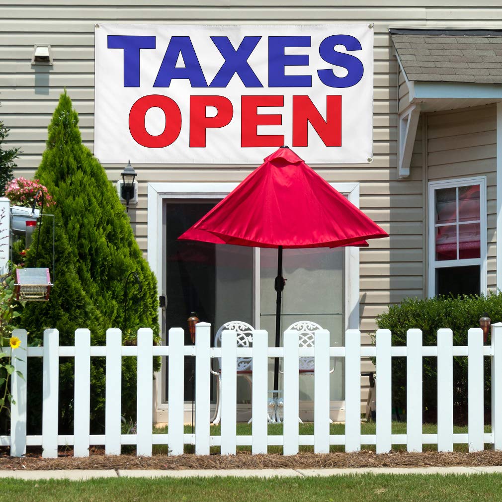Premium Vinyl Banner - 48x96 Inches, Weatherproof & Durable for Outdoor Use - Business, Yard, Industrial Signs with 8 Grommets (Multiple Sizes Available in Blue & Red) - Perfect for Advertising, Events, and Commercial Signage