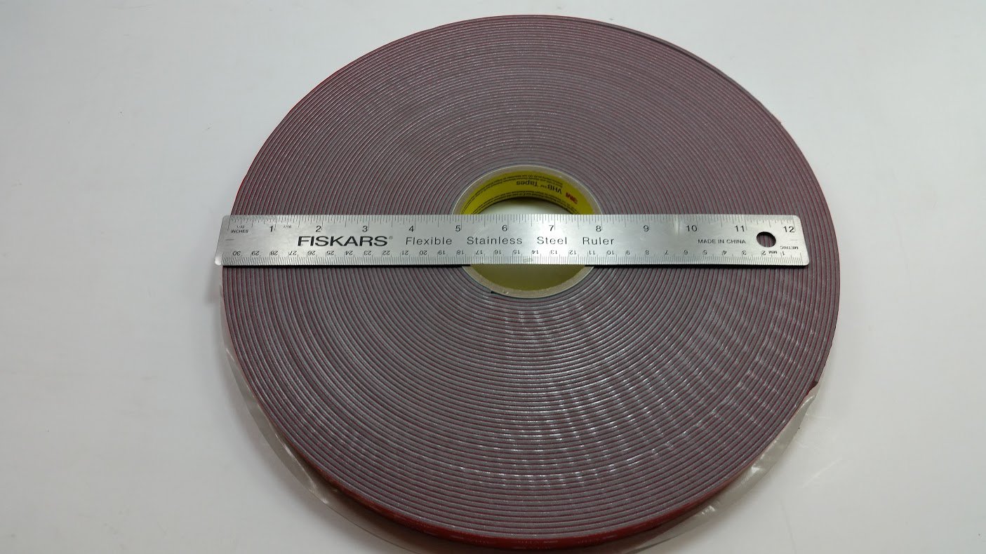 3M 4991 Gray VHB Tape - 1 Inch Width x 36 Yards Length - 91 Mil Thick - Heavy Duty Double Sided Adhesive for Mounting, Signage & Automotive Use - 56083 (Price per Roll)