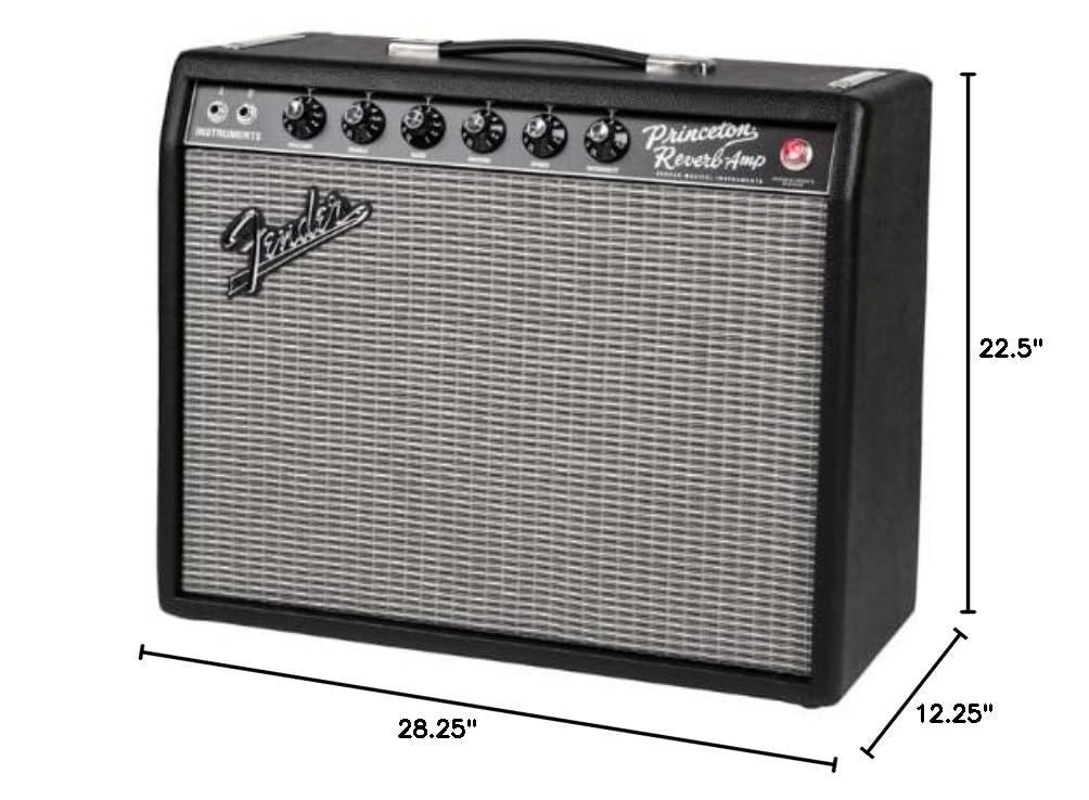 Fender 65 Princeton Reverb Guitar Amplifier - 15W Tube Amp with Classic Tone for Home Studio & Live Performances | Perfect for Blues, Jazz & Rock Musicians
