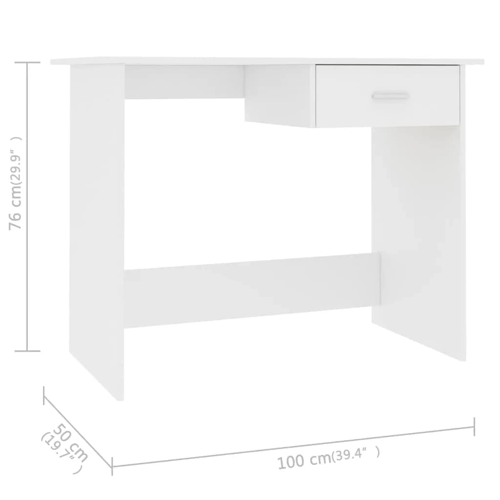 Compact White Computer Desk 39.4