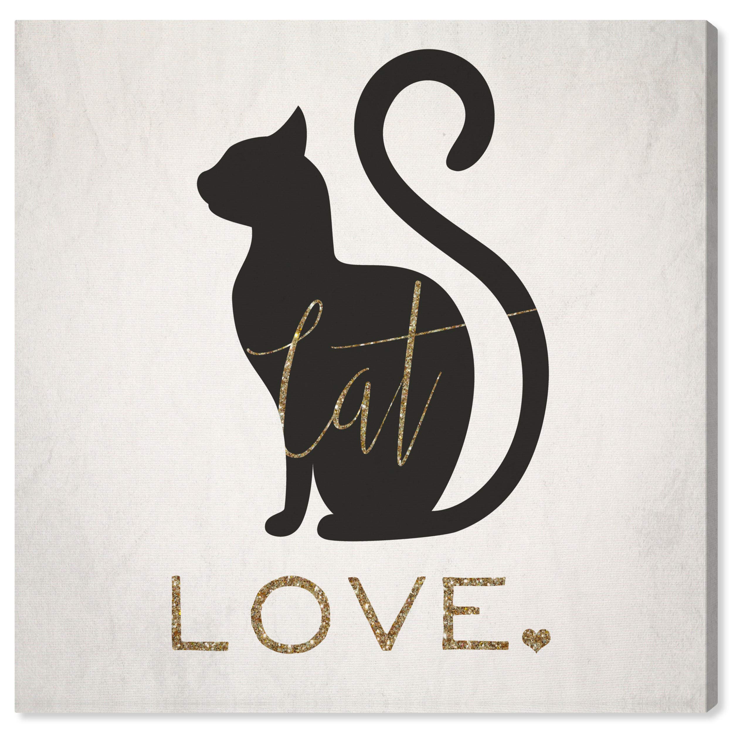 Oliver Gal Artist Co. Cat Love Wall Art Canvas Print - 12