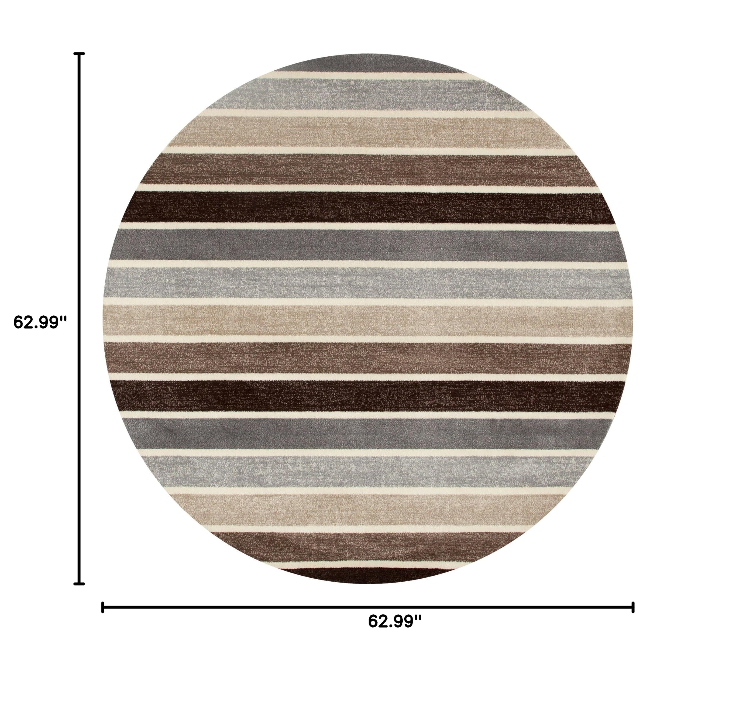 Art Carpet Troy Collection Woven Round Area Rug - 5'3