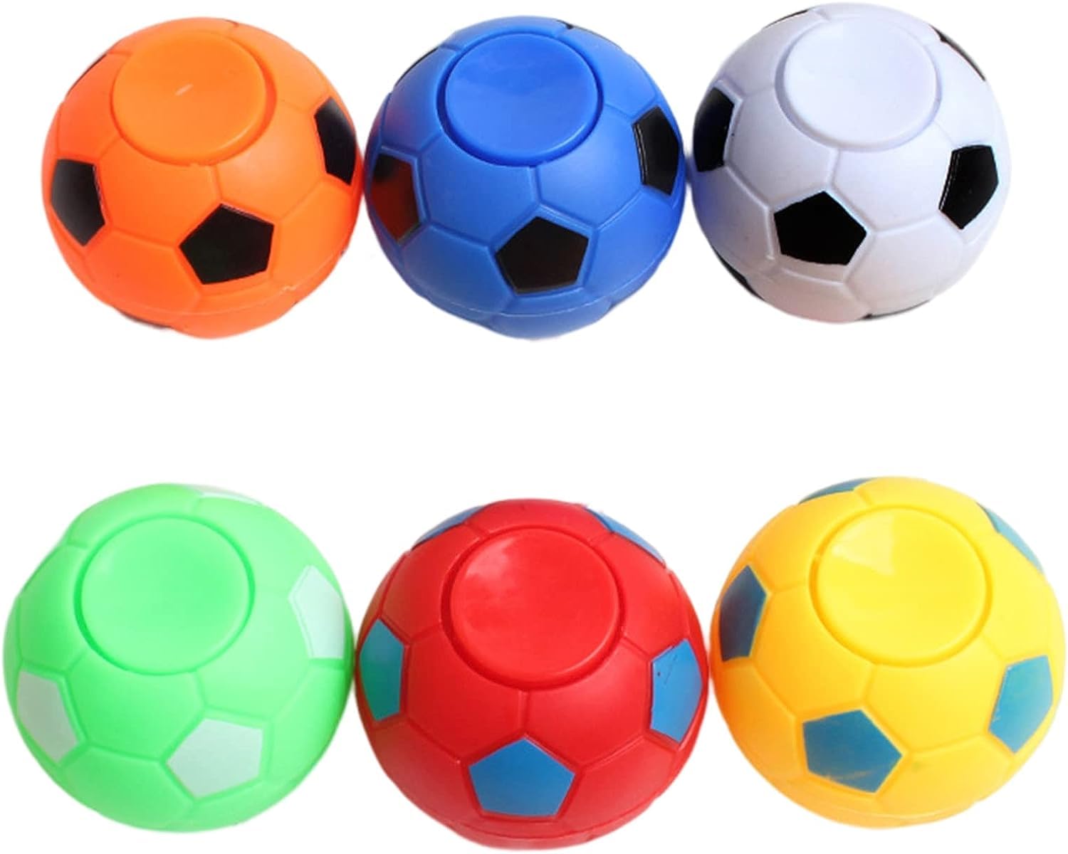 Stress Relief Soccer Ball Ornament - 3.5/5.5cm Rotatable Football Desk Toy for Adults | Hand Therapy & Anxiety Relief | Office, Home Decor & Fidget Toy for Soccer Fans