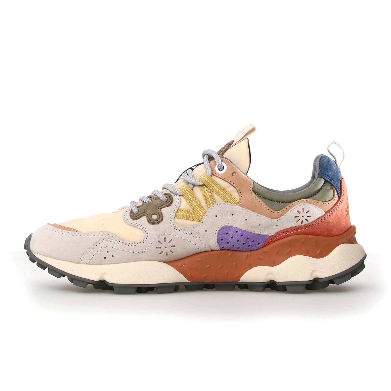 Flower Mountain Yamano 3 Unisex Sneakers - Beige, Milk, Violet | Comfortable Casual Shoes for Walking, Running & Everyday Wear