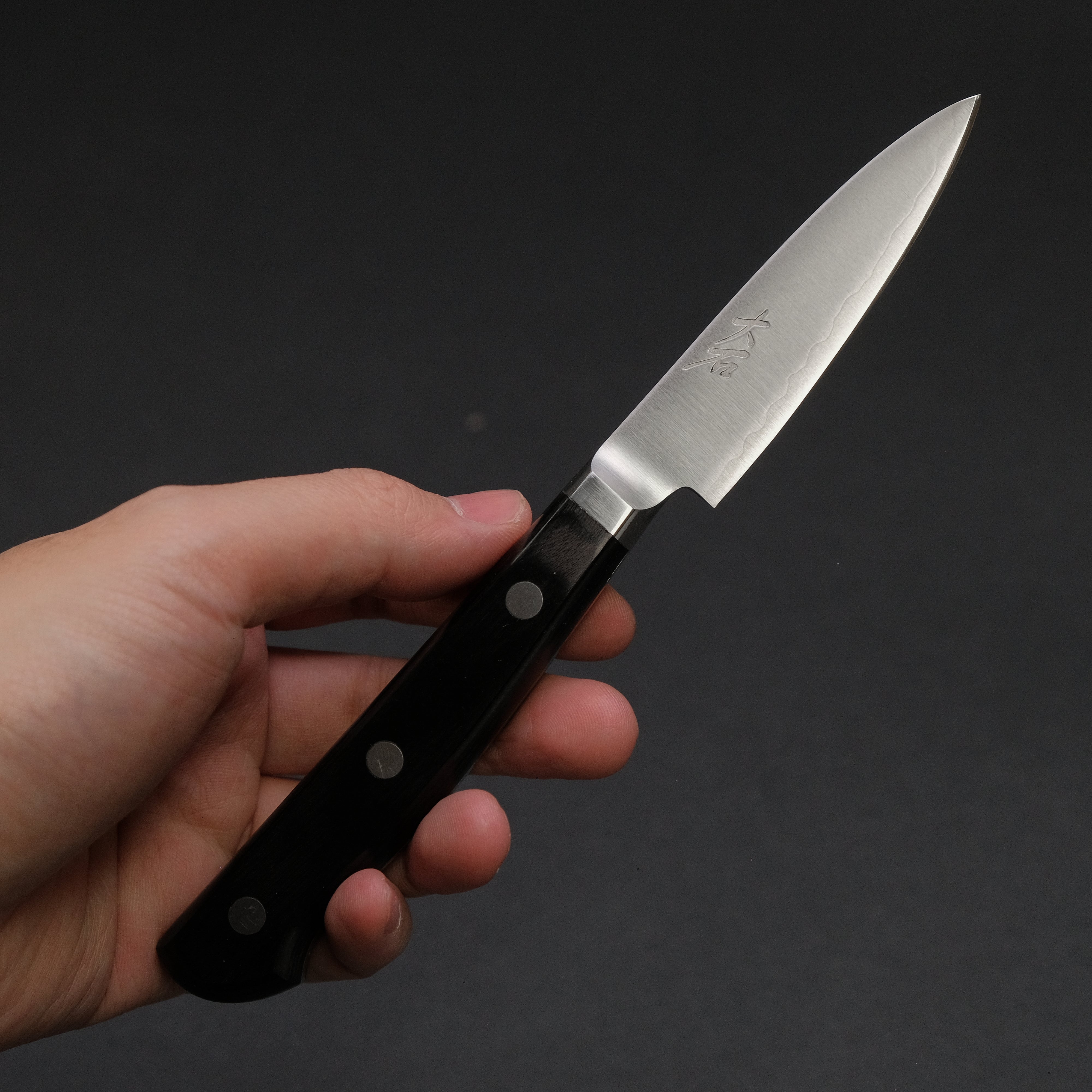 Ohishi VG5 Paring Knife 80mm with Pakka Wood Handle - Premium Japanese Kitchen Knife for Precise Peeling, Slicing & Garnishing - Perfect for Fruits, Vegetables & Small Kitchen Tasks