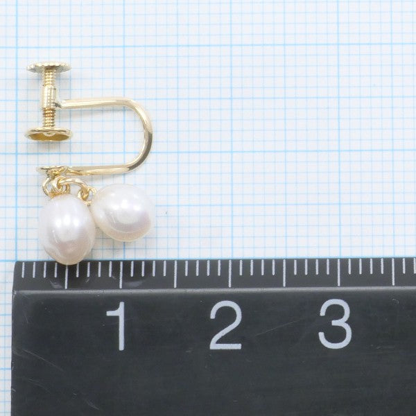 18K Yellow Gold Pearl Earrings for Women - Elegant Stud Earrings with Real Pearls - Perfect for Weddings, Parties & Gifts