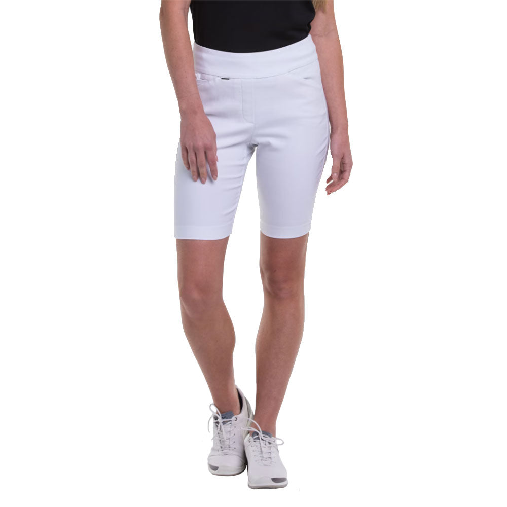EP New York Women's Bi-Stretch Pull-On Golf Shorts - Comfortable & Flexible for Golf, Tennis & Casual Wear