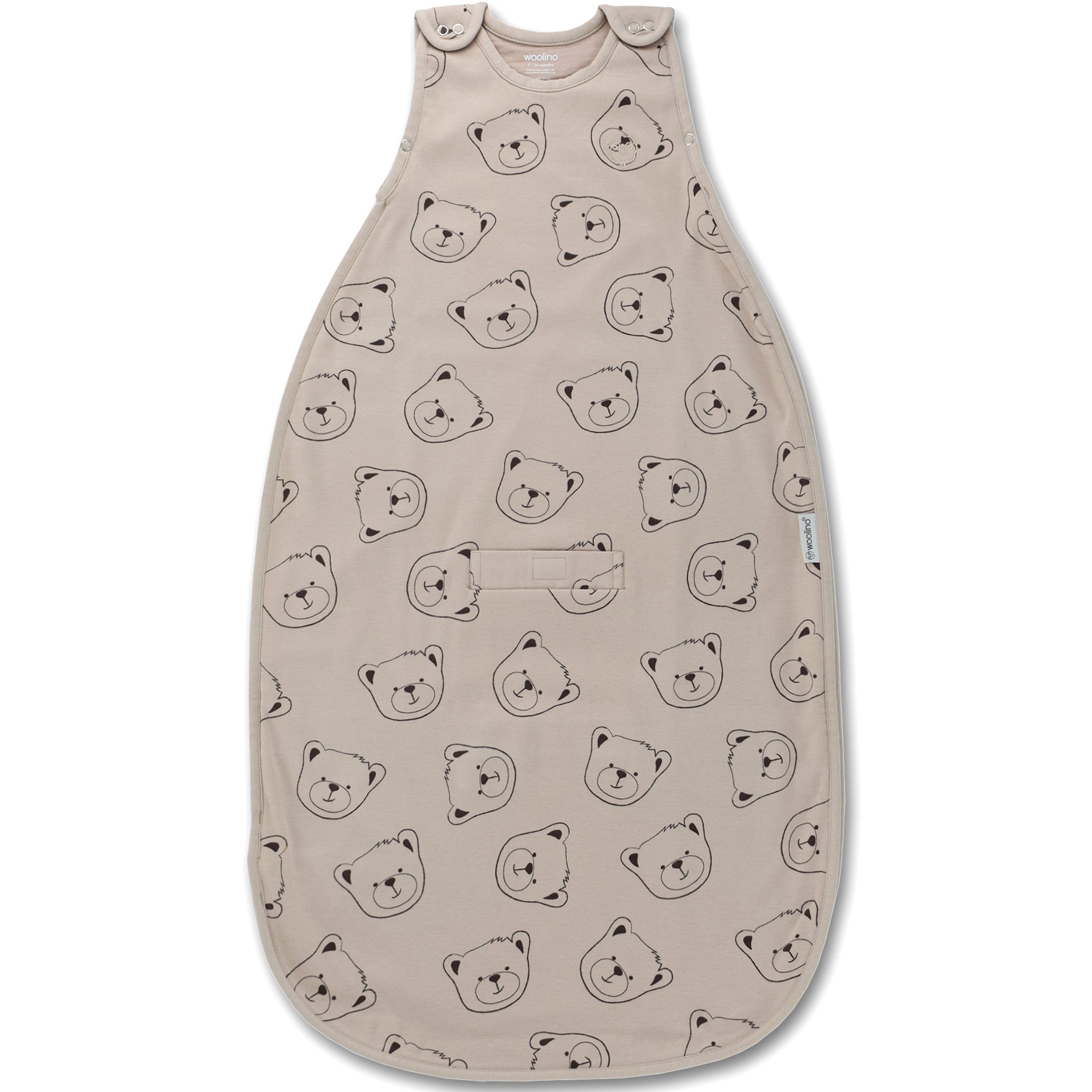 4 Season Ultimate Toddler Sleep Bag - Merino Wool & Organic Cotton for 2-4 Years - Teddy Bear Design - Cozy & Breathable for Nursery, Daycare & Travel