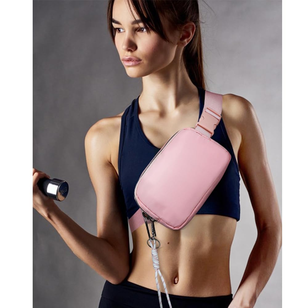 Bovagu Crossbody Bag with Long Strap - Lightweight Nylon Gym Running Fanny Pack for Men & Women - Perfect for Workouts, Travel & Outdoor Activities