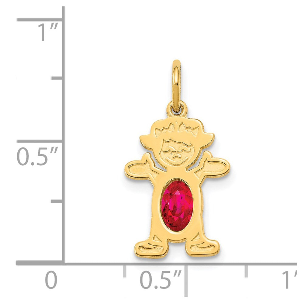 July Birthstone Ruby Pendant Necklace for Girls - Elegant Jewelry Gift for Birthdays, Anniversaries & Special Occasions