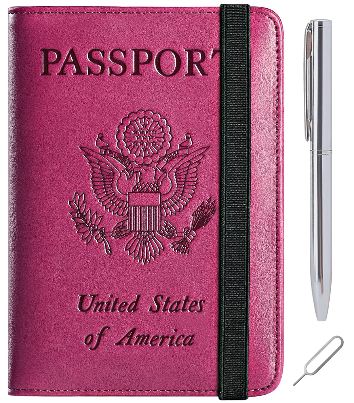 Premium RFID Blocking Leather Passport Holder & Travel Wallet - Secure Card Case for Women & Men (Purple) | Perfect for International Travel, Business Trips & Daily Commute