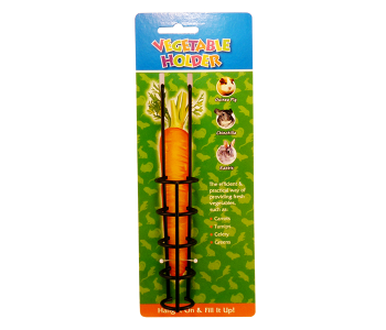 Brooklands 17cm Small Animal Metal Vegetable Holder - Durable Rabbit & Guinea Pig Veggie Feeder for Cage or Hutch - Perfect for Fresh Greens & Treats