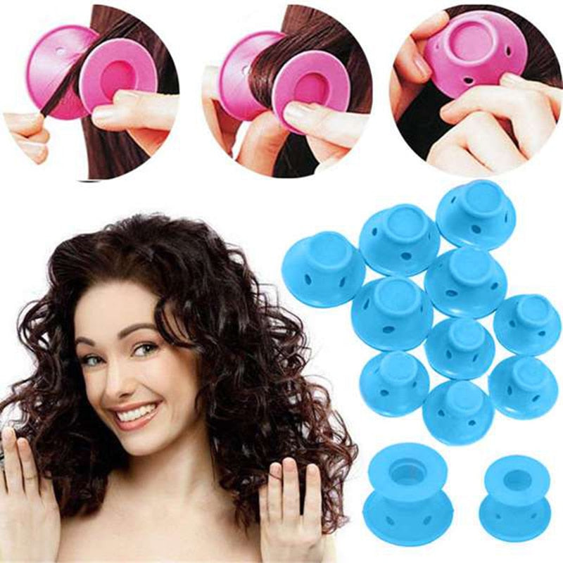 No Heat Soft Rubber Magic Hair Care Rollers - Silicone Hair Curlers for Easy Styling | Perfect for Home, Salon & Travel Use