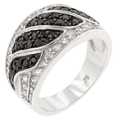 Elegant Black & White Swirl Ring for Women - Trendy Statement Jewelry - Perfect for Parties, Weddings & Everyday Wear