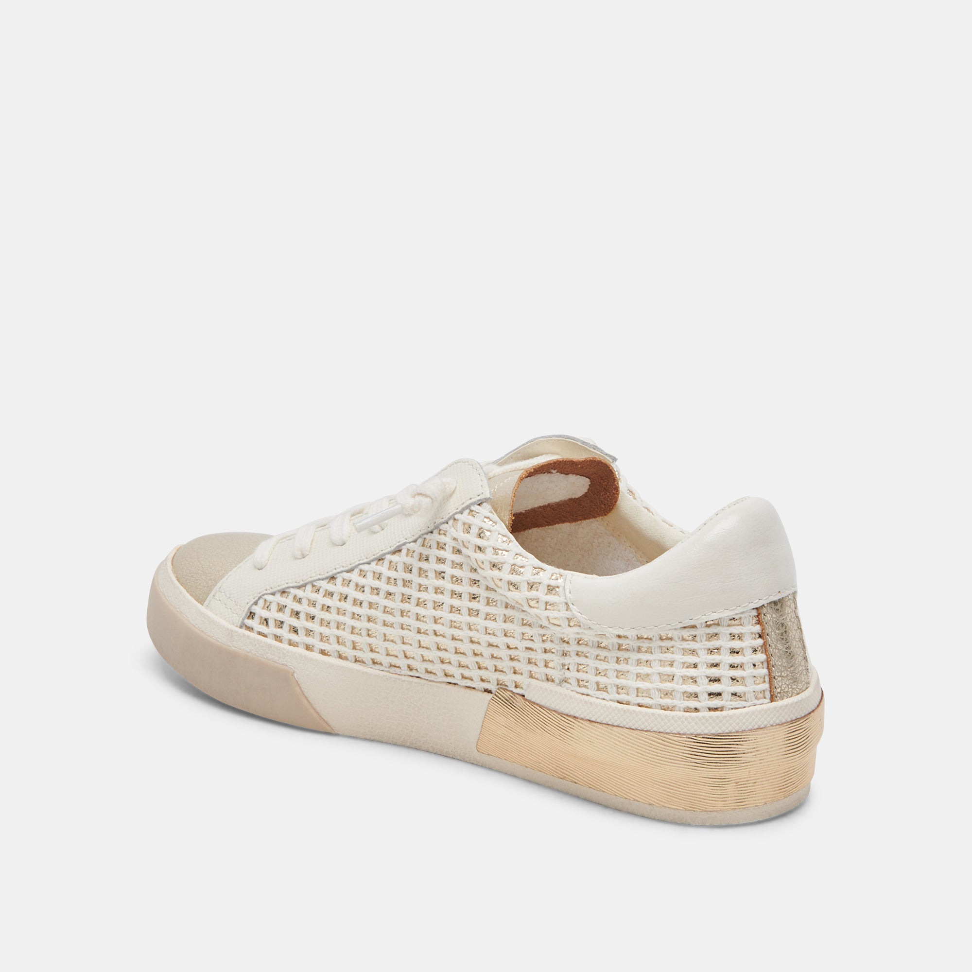 ZINA SNEAKERS BONE GOLD WOVEN - Stylish & Comfortable Women's Sneakers for Running, Walking & Casual Wear | re:vita Collection